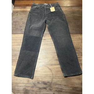 Reformation Cynthia High Rise Straight Patch black size 30